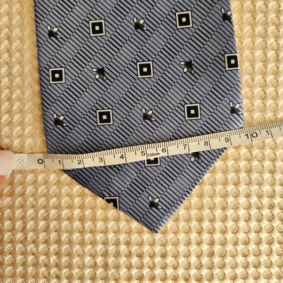 Thomas Blue Tie with Flies - Formal Wear with a Twist - Picture 10 of 11